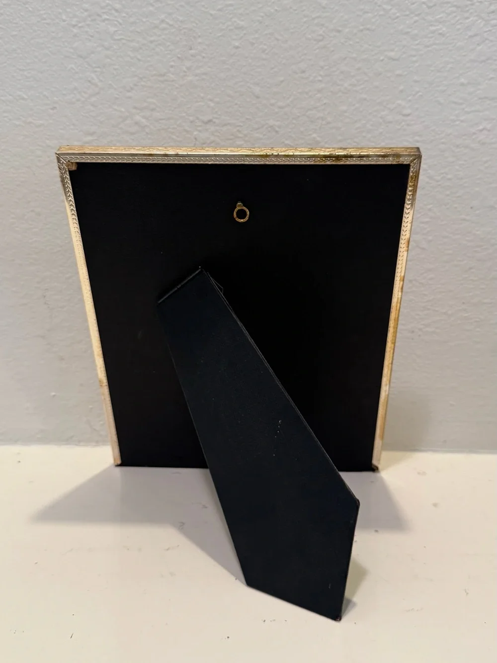 Vintage Victorian Style 8x10 Tarnished Brass Picture Frame with Easel